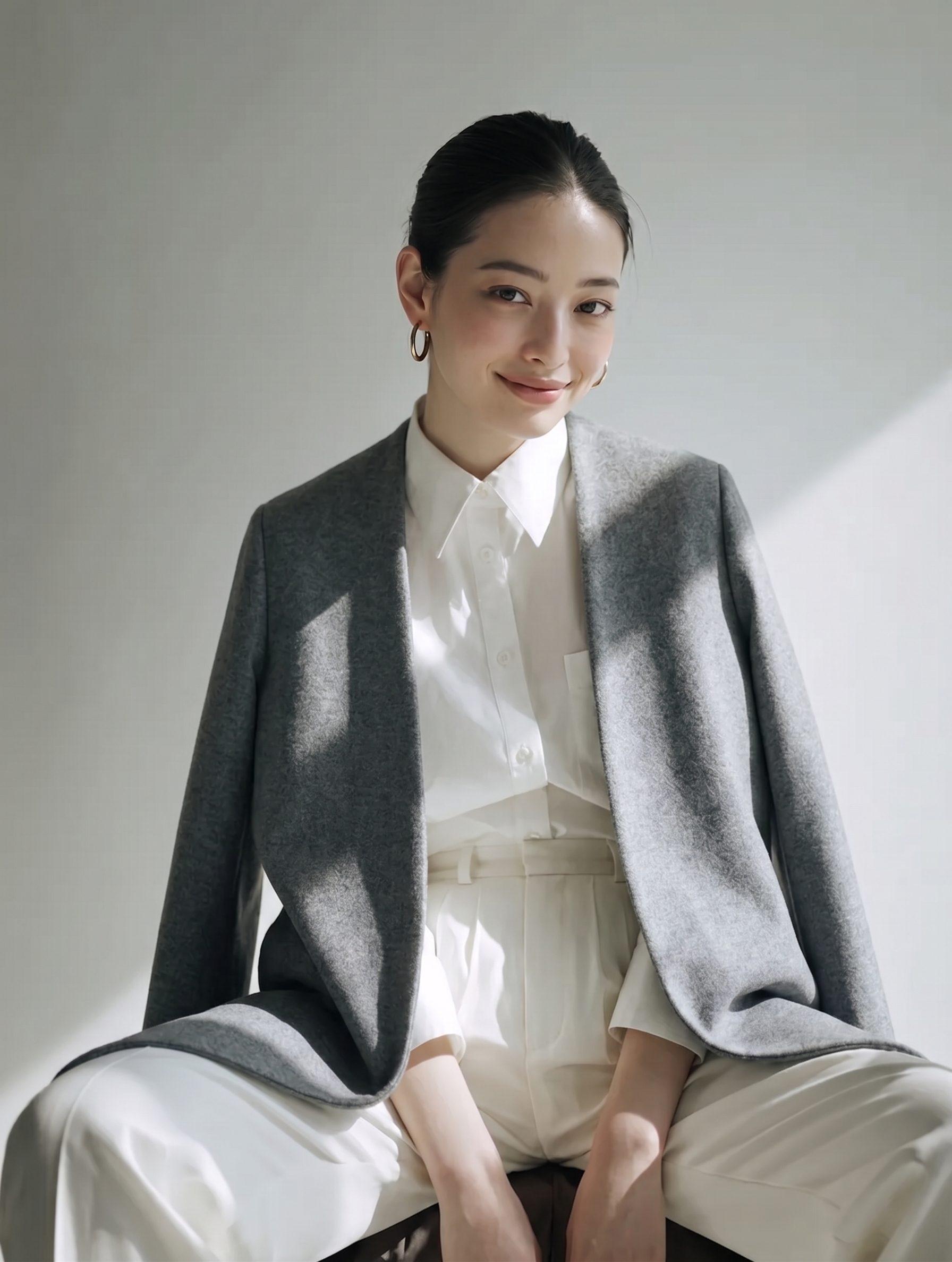 Tailored Coat Outer 着用画像